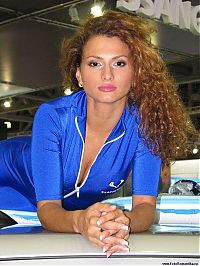 Motorsport models: auto motor show girl