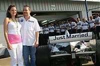 Motorsport models: Bmw Sauber F1 Team With Jacques Villeneuve And His New Wife Johanna Silverstone 2006-06-08