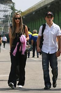 Motorsport models: Christian Klien With His Girlfriend 2006-04-24