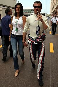 Motorsport models: David Coulthard And Girlfriend Caren Minier - Monaco 2006-05-27
