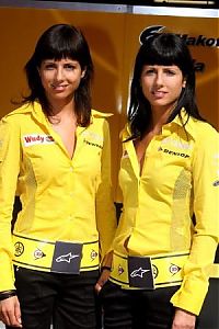 Motorsport models: Dunlop Yamaha Tech 3, Yamaha M1, 50, 2007 MotoGP World Championship, Grid GirlsRound 7, Catalunya, Spain, 10 June 2007