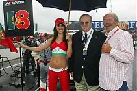 Motorsport models: Father Of Tiago Monteiro With A Grid Girl Budapest 2006-08-06