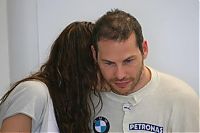 TopRq.com search results: Jacques Villeneuve Bmw Sauber With His New Wife Johanna Silverstone 2006-06-09