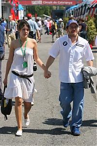 Motorsport models: Jacques Villeneuve, girlfriend Johanna