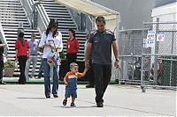 Motorsport models: Juan Pablo Montoya Mclaren Mercedes With Connie And His Son Sebastian Montreal 2006-06-22