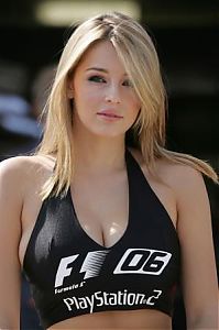 Motorsport models: Keeley Hazell Sony Psp Promoting Silverstone 2006-06-11