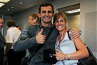Motorsport models: Pedro De La Rosa Mclaren With His Wife Maria Budapest 2006-08-06