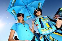 Motorsport models: Vermeulen and Suzuki grid girl, Valencia MotoGP 2007
