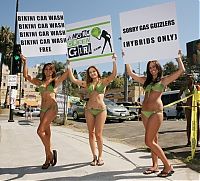 Motorsport models: bikini car wash, hybrids only