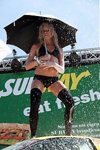 Motorsport models: car wash girls