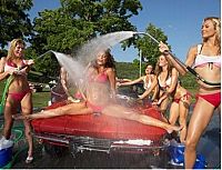 Motorsport models: car wash girls