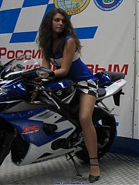 Motorsport models: motorbike girl