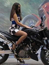 Motorsport models: motorbike girl