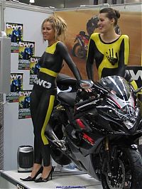 Motorsport models: motorbike girl