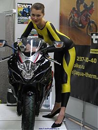 Motorsport models: motorbike girl