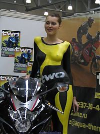 Motorsport models: motorbike girl