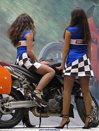 Motorsport models: motorbike girl