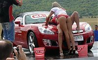 Motorsport models: car wash girls