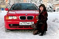 Motorsport models: girl with a car