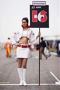 Motorsport models: f1 grid girls