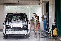 Motorsport models: Bikini car wash, Moscow, Russia