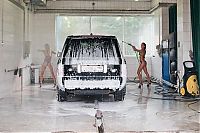 Motorsport models: Bikini car wash, Moscow, Russia