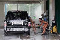 Motorsport models: Bikini car wash, Moscow, Russia