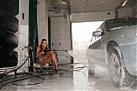 Motorsport models: Bikini car wash, Moscow, Russia