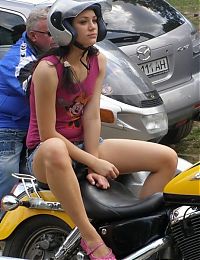 Motorsport models: motorbike girl
