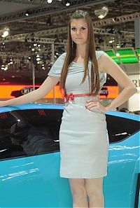 Motorsport models: auto motor show girl