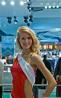 Motorsport models: girls of moscow international automobile show