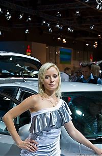 Motorsport models: girls of moscow international automobile show