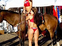 Motorsport models: Sturgis Motorcycle Rally girls, South Dakota, United States