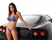 Motorsport models: girl with a car