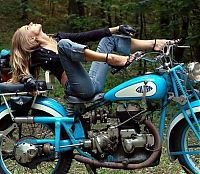 Motorsport models: motorbike girl