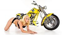 Motorsport models: motorbike girl