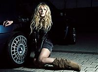 Motorsport models: girl with a car