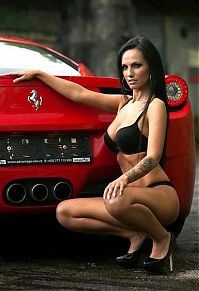 Motorsport models: girl with a car