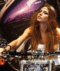 Motorsport models: motorbike girl