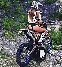 Motorsport models: motorbike girl