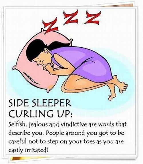 sleeping position sayings