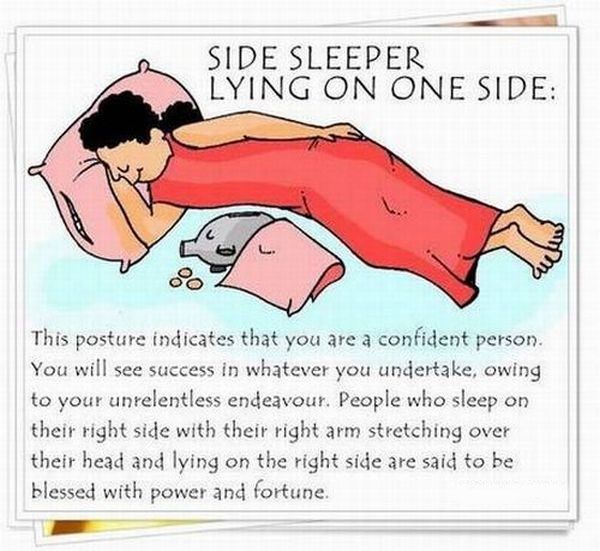 sleeping position sayings