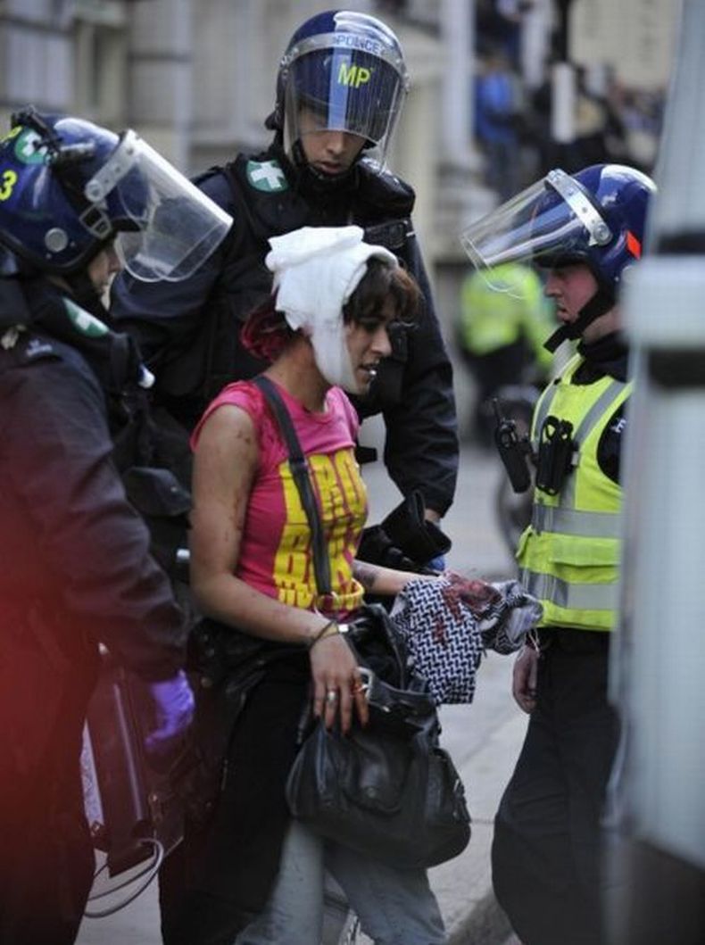 Riots at G20 summit, London, United Kingdom