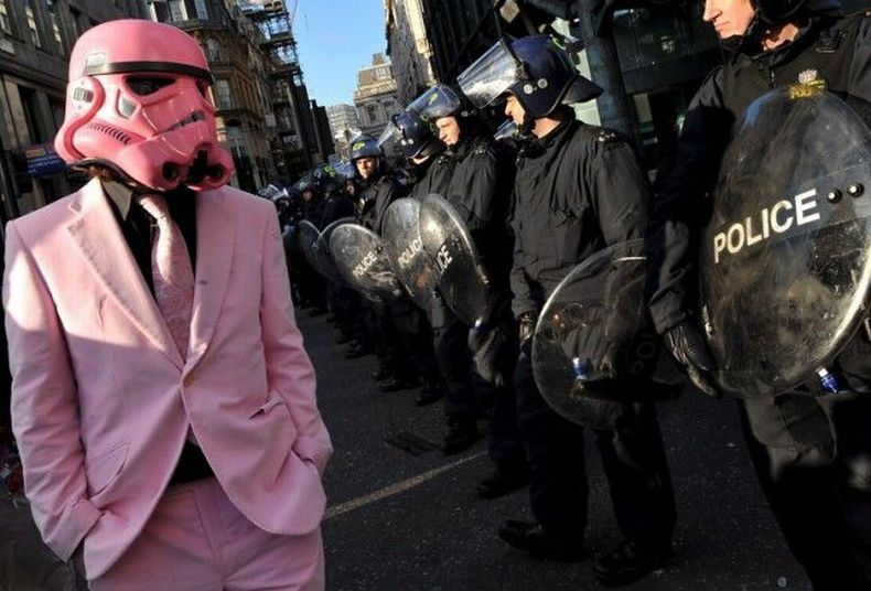 Riots at G20 summit, London, United Kingdom