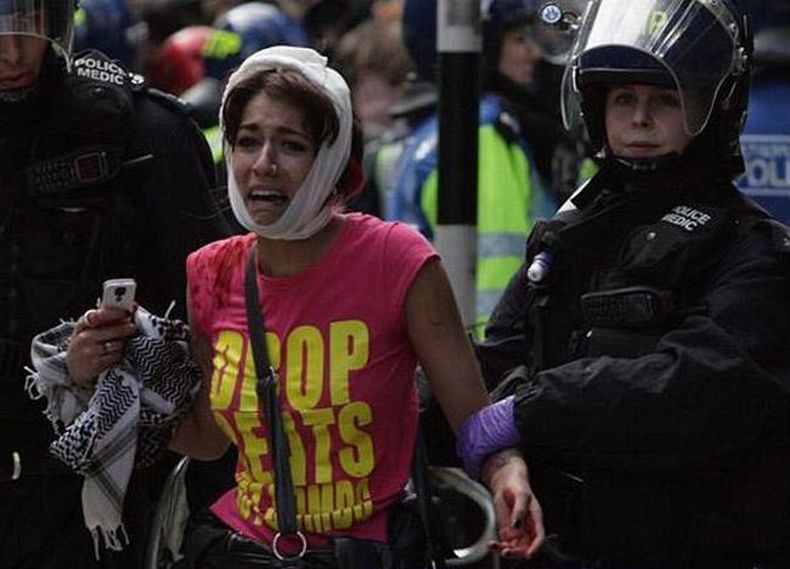 Riots at G20 summit, London, United Kingdom