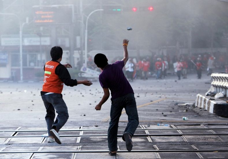 Thailand protesters, April 2009