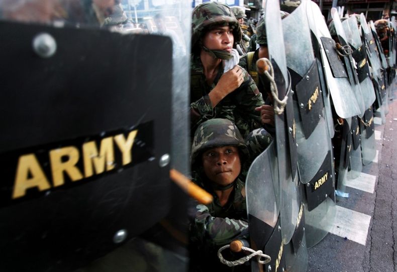 Thailand protesters, April 2009