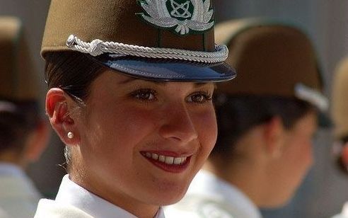 girl in a military