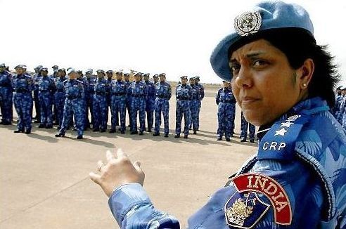 girl in a military