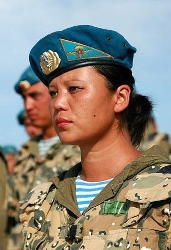 girl in a military